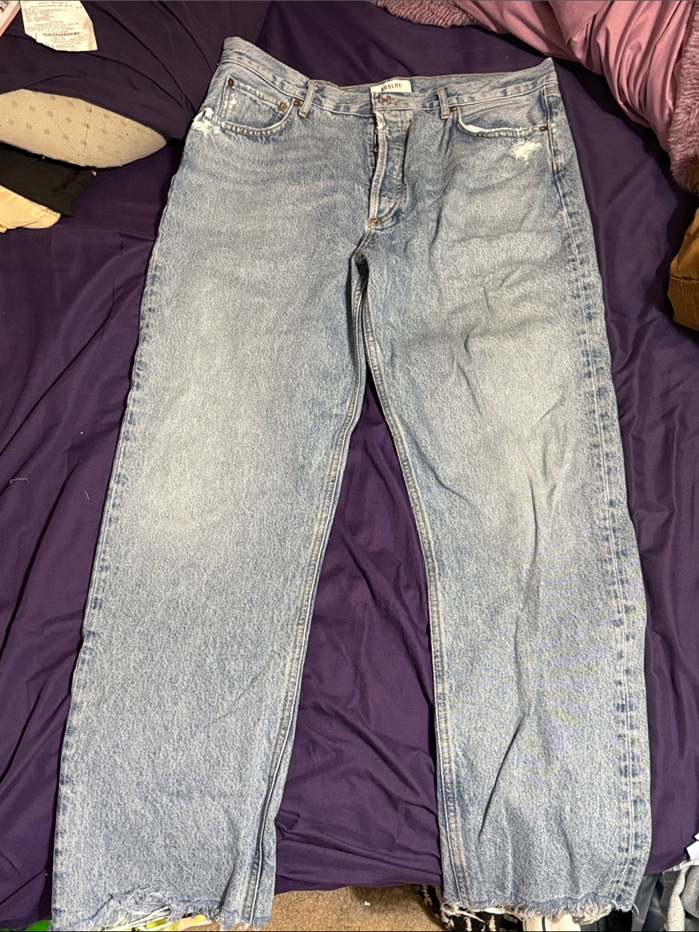 Agolde Straight Leg Light Blue Jeans